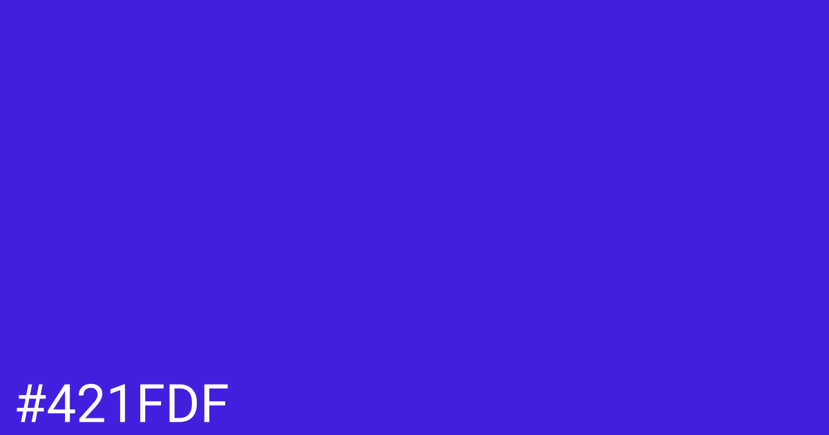 Hex color #421fdf graphic