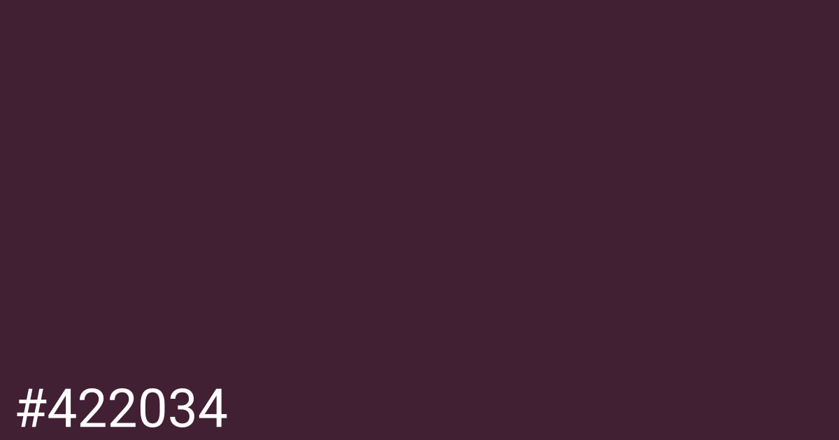 Hex color #422034 graphic