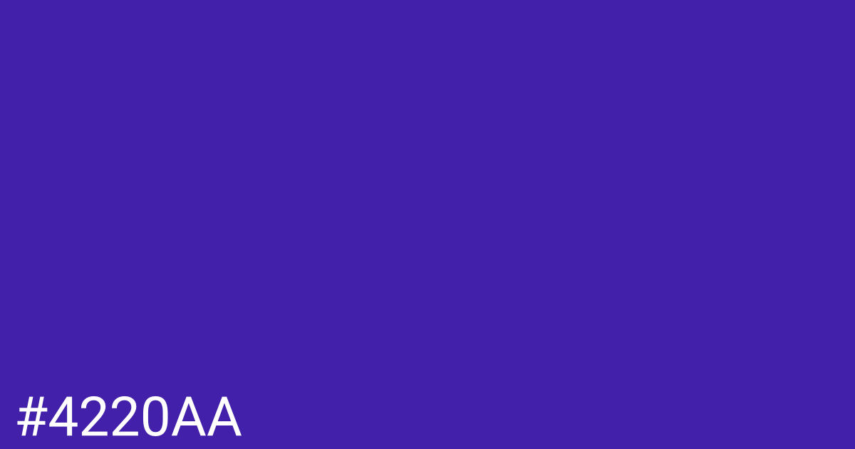 Hex color #4220aa graphic