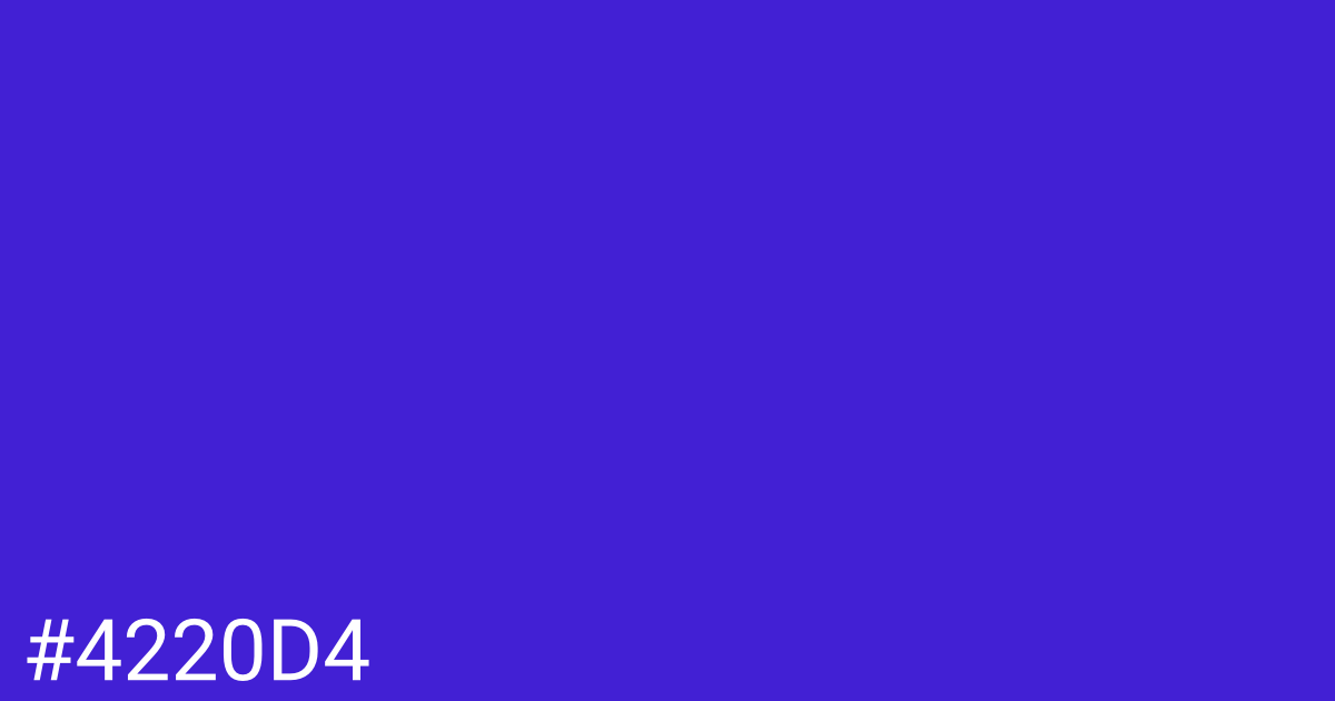 Hex color #4220d4 graphic