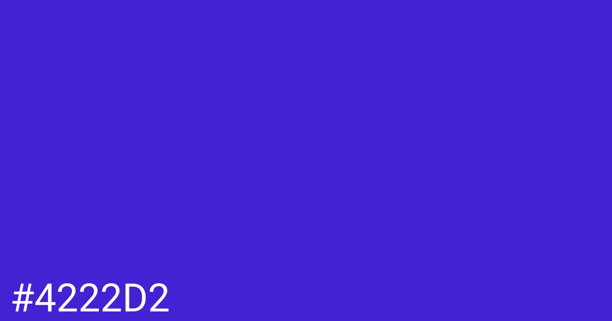 Hex color #4222d2 graphic