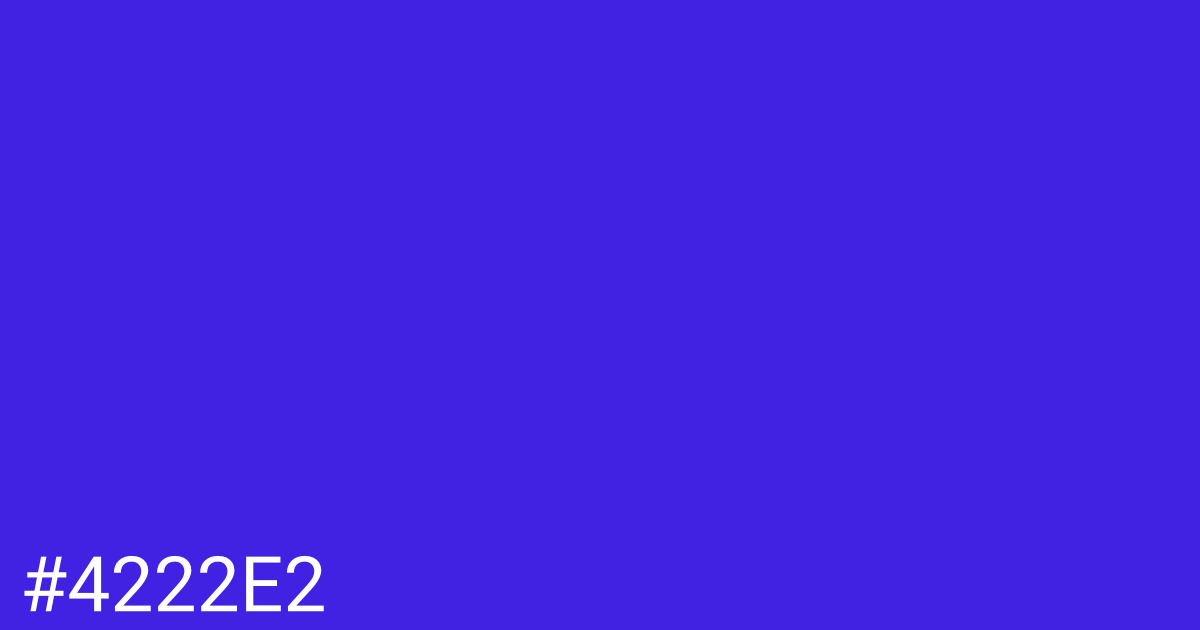 Hex color #4222e2 graphic