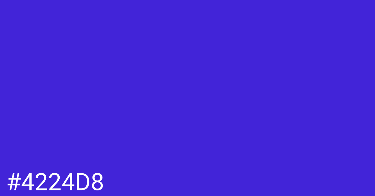 Hex color #4224d8 graphic