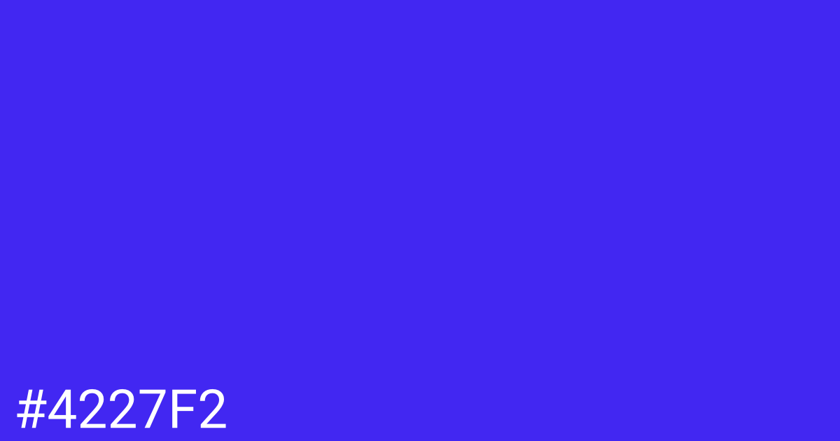 Hex color #4227f2 graphic