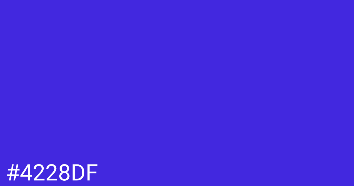 Hex color #4228df graphic
