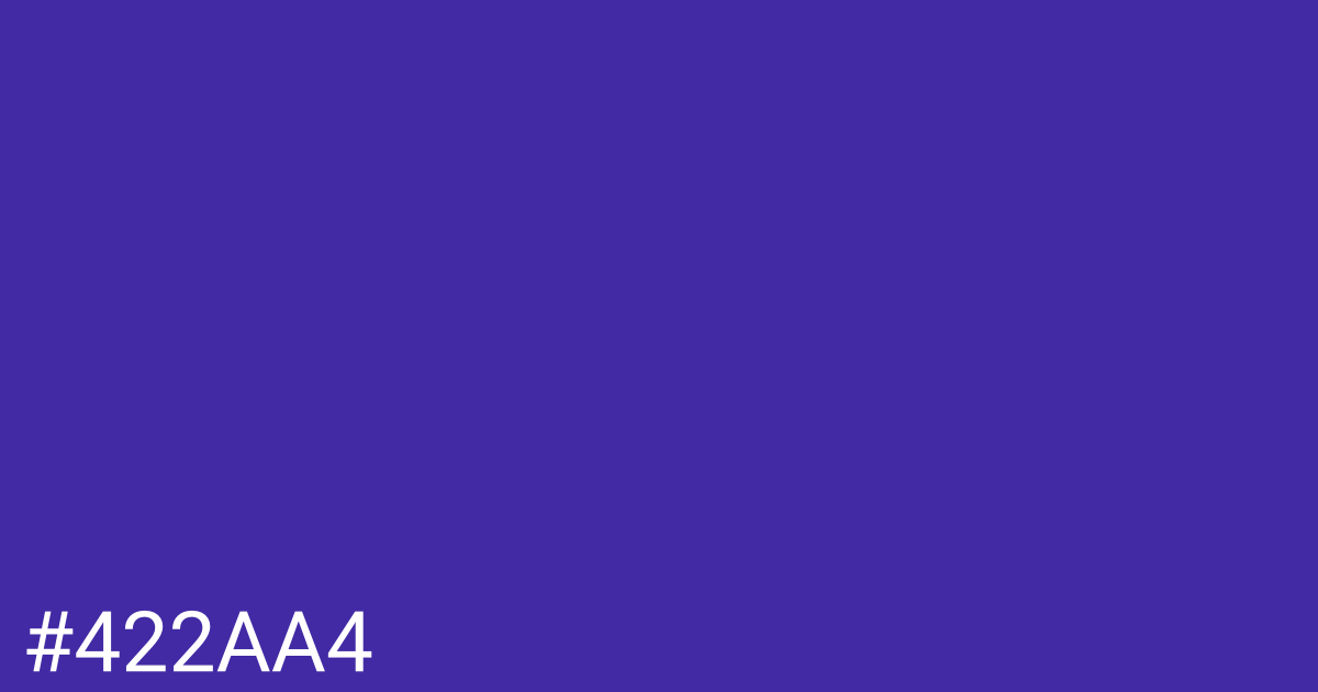 Hex color #422aa4 graphic