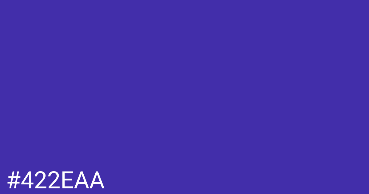 Hex color #422eaa graphic
