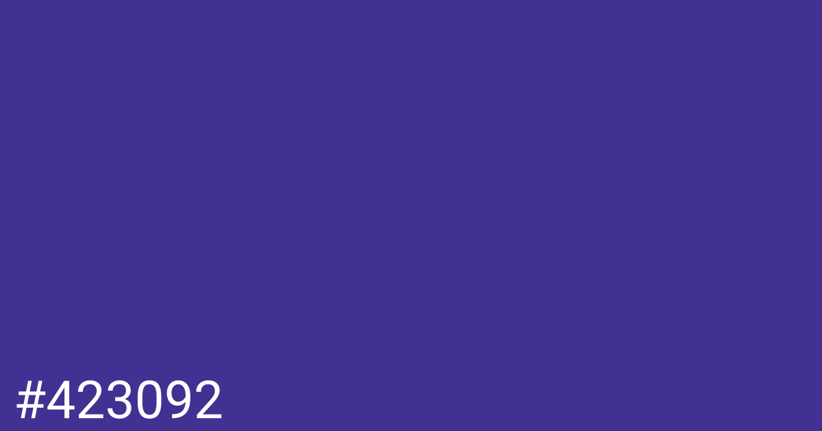 Hex color #423092 graphic