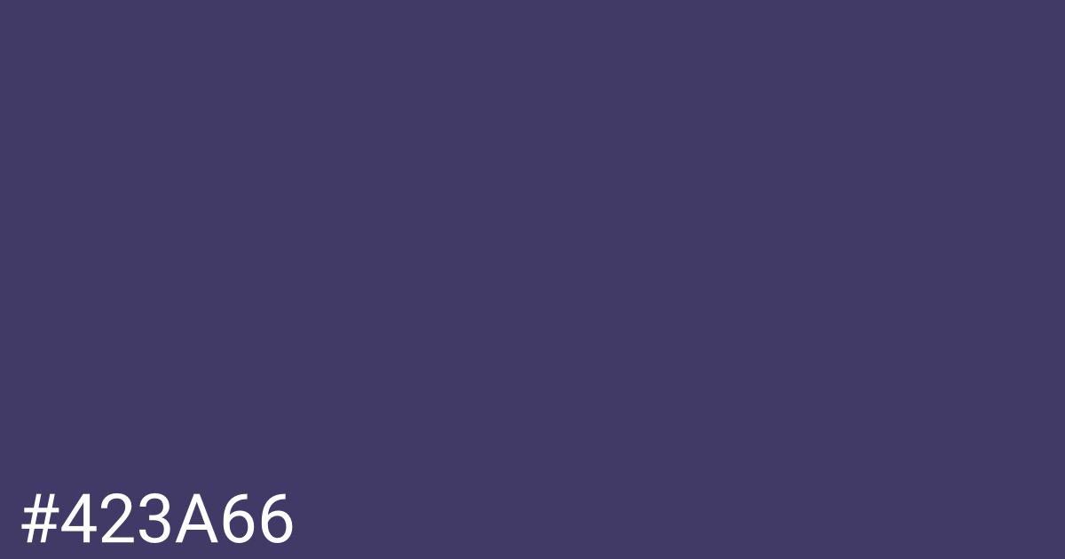 Hex color #423a66 graphic
