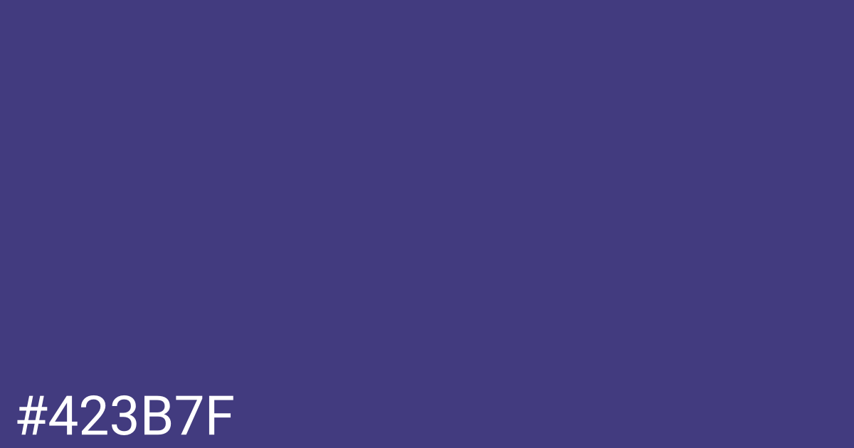 Hex color #423b7f graphic