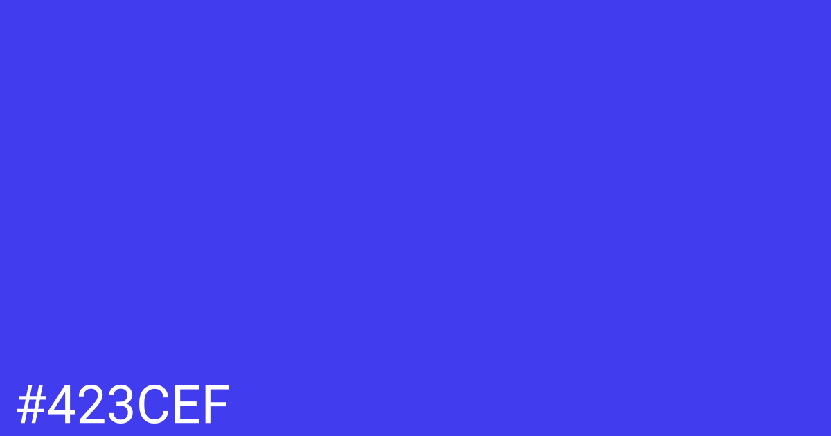 Hex color #423cef graphic