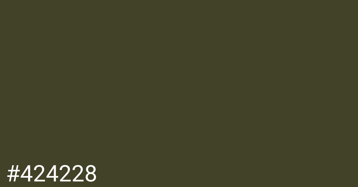 Hex color #424228 graphic