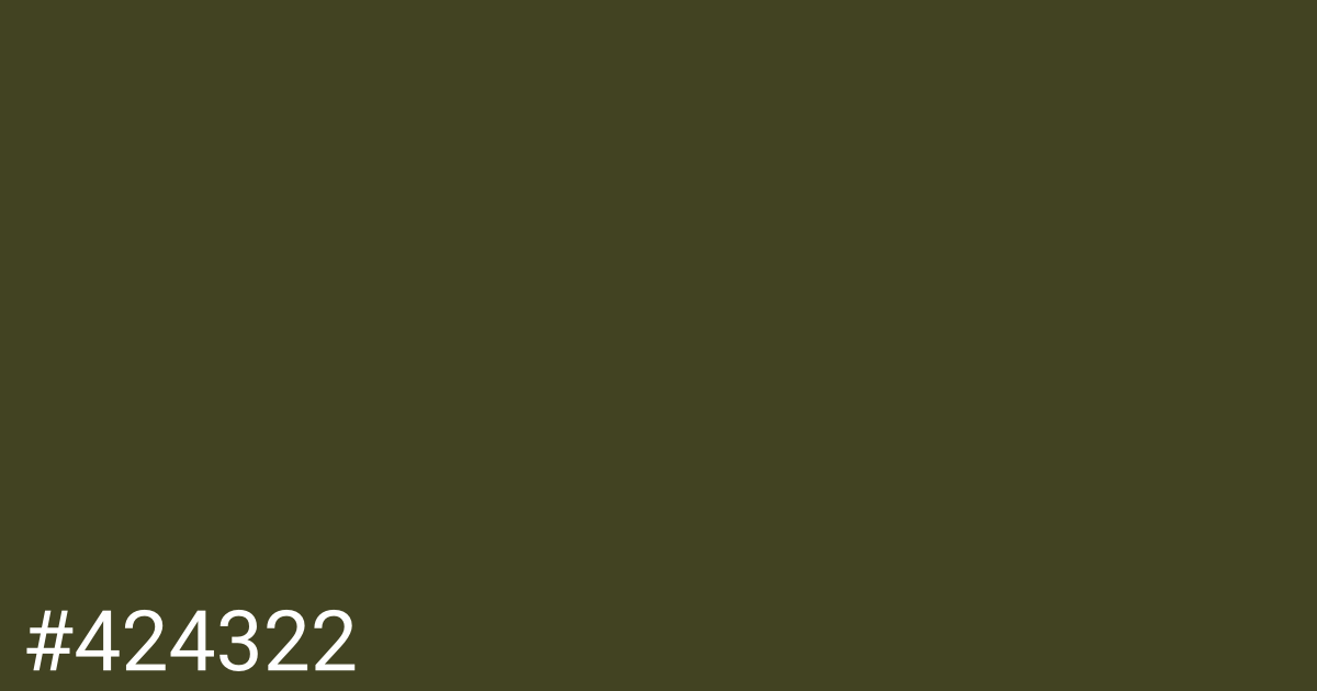 Hex color #424322 graphic