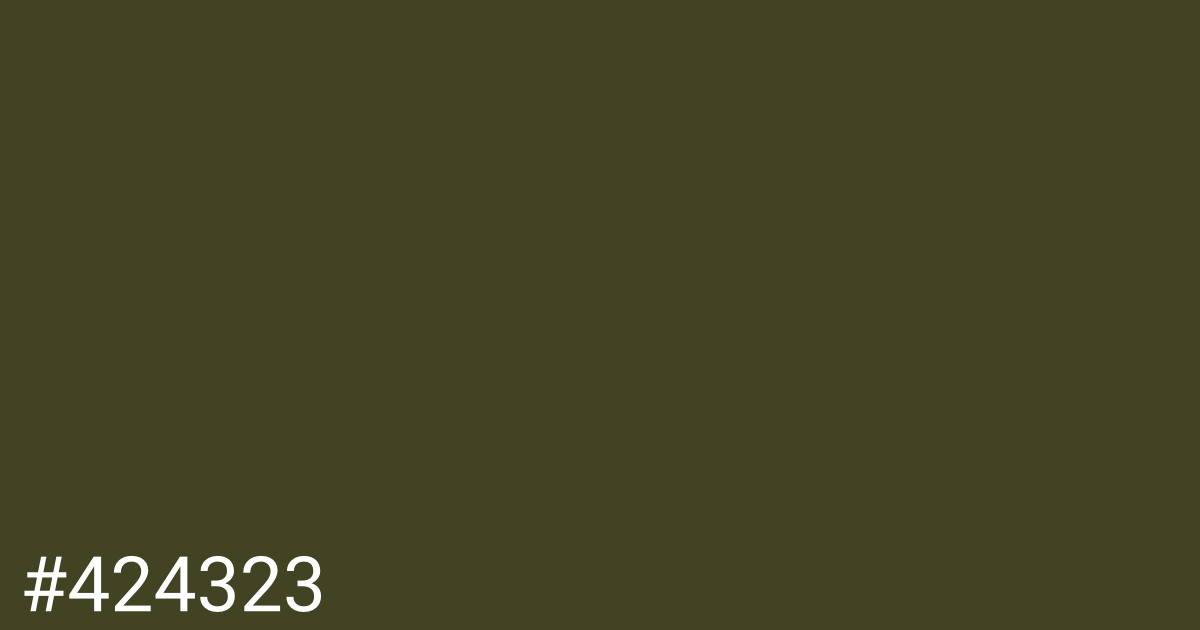 Hex color #424323 graphic