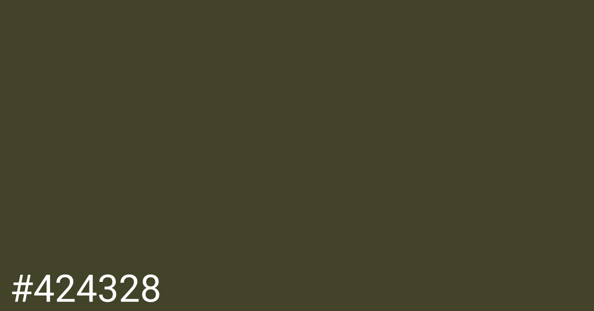 Hex color #424328 graphic