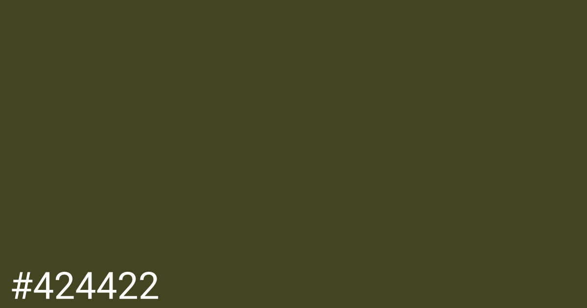 Hex color #424422 graphic