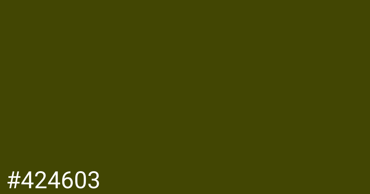 Hex color #424603 graphic