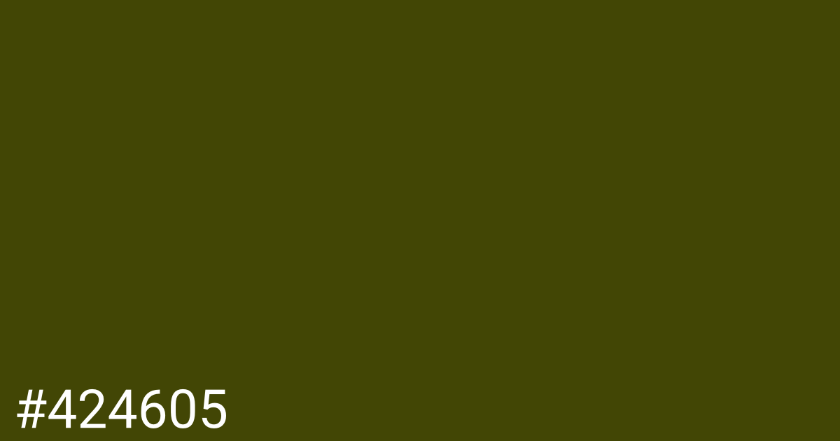 Hex color #424605 graphic