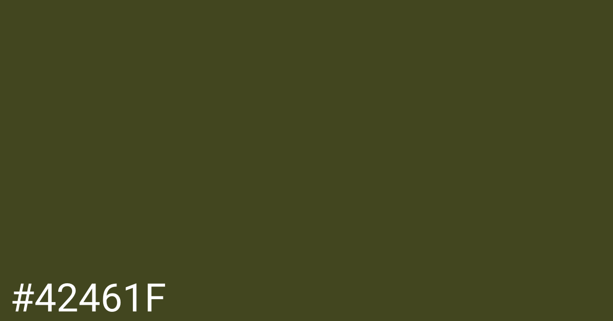 Hex color #42461f graphic