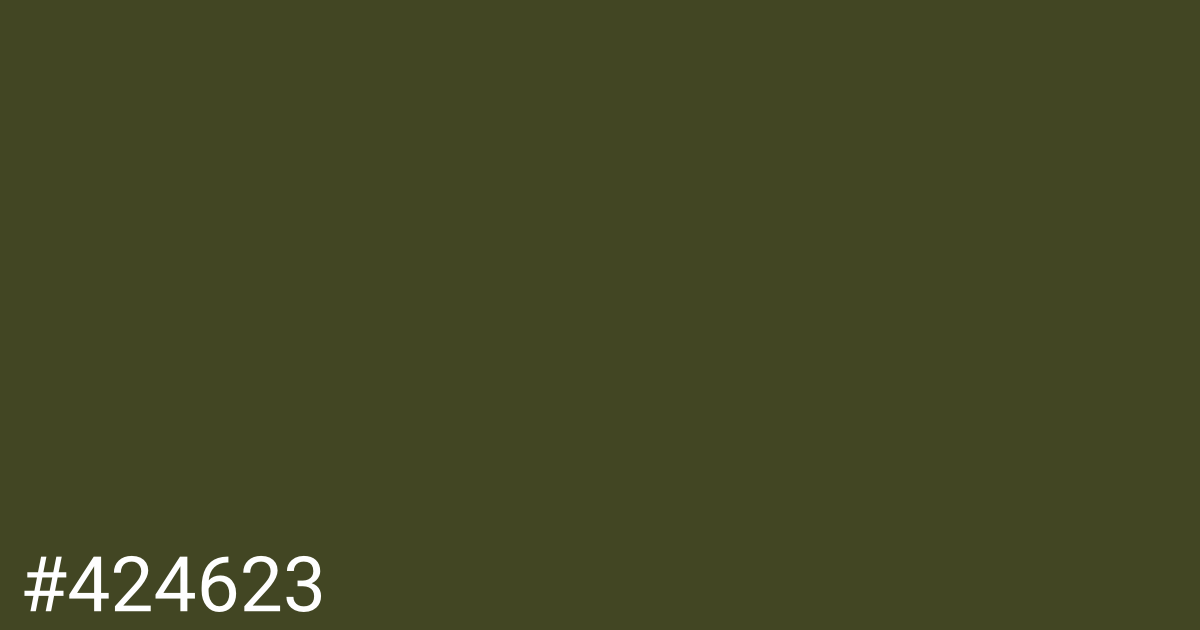 Hex color #424623 graphic