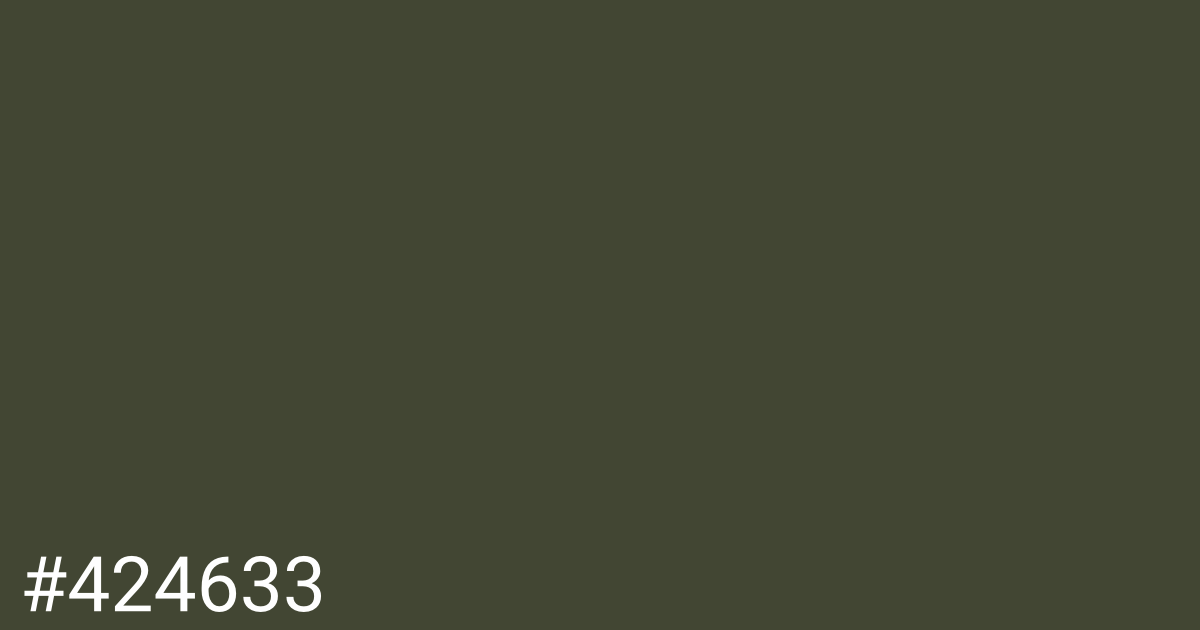 Hex color #424633 graphic