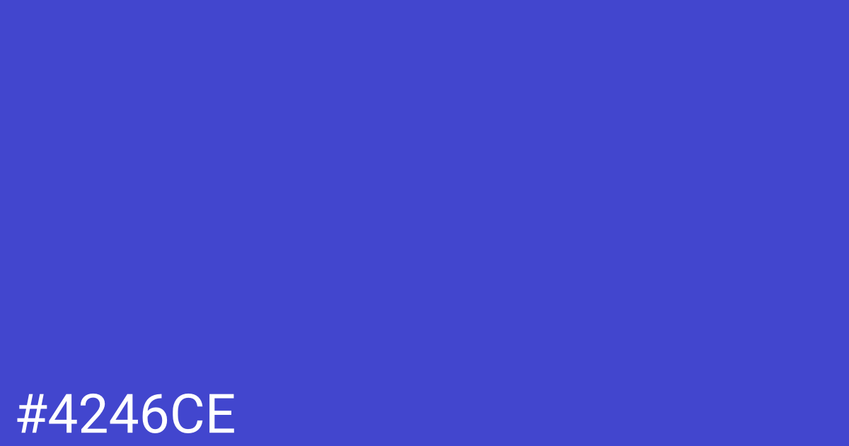 Hex color #4246ce graphic