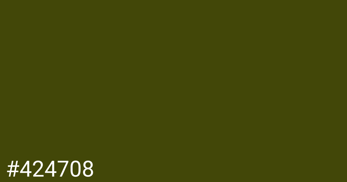 Hex color #424708 graphic