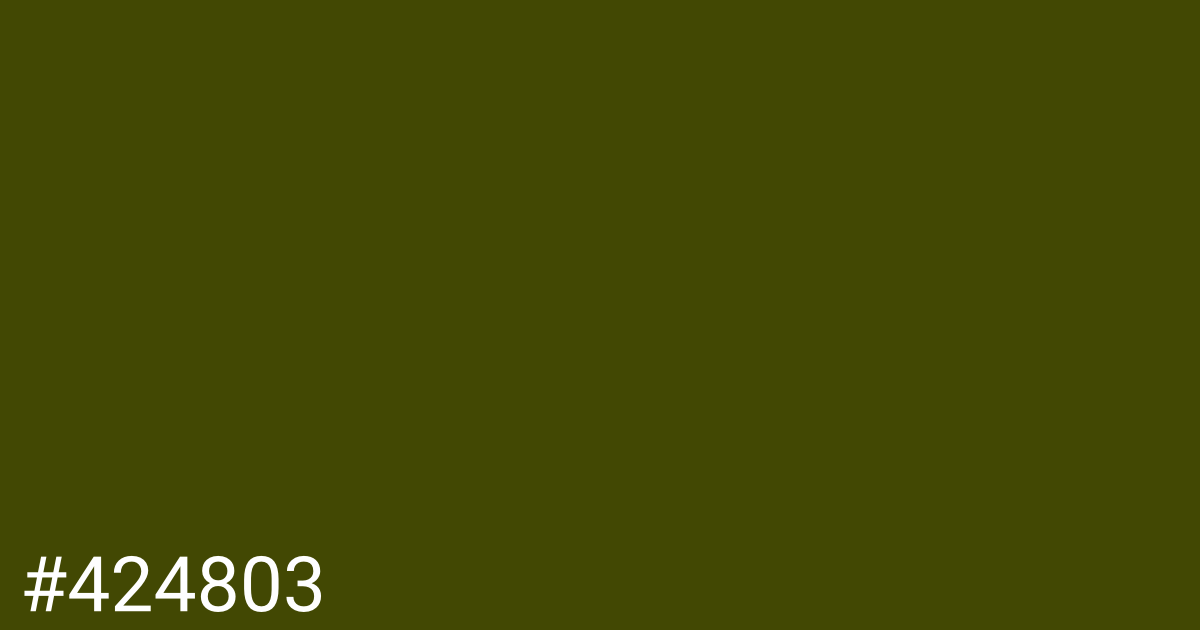 Hex color #424803 graphic