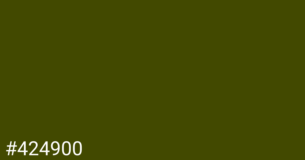 Hex color #424900 graphic