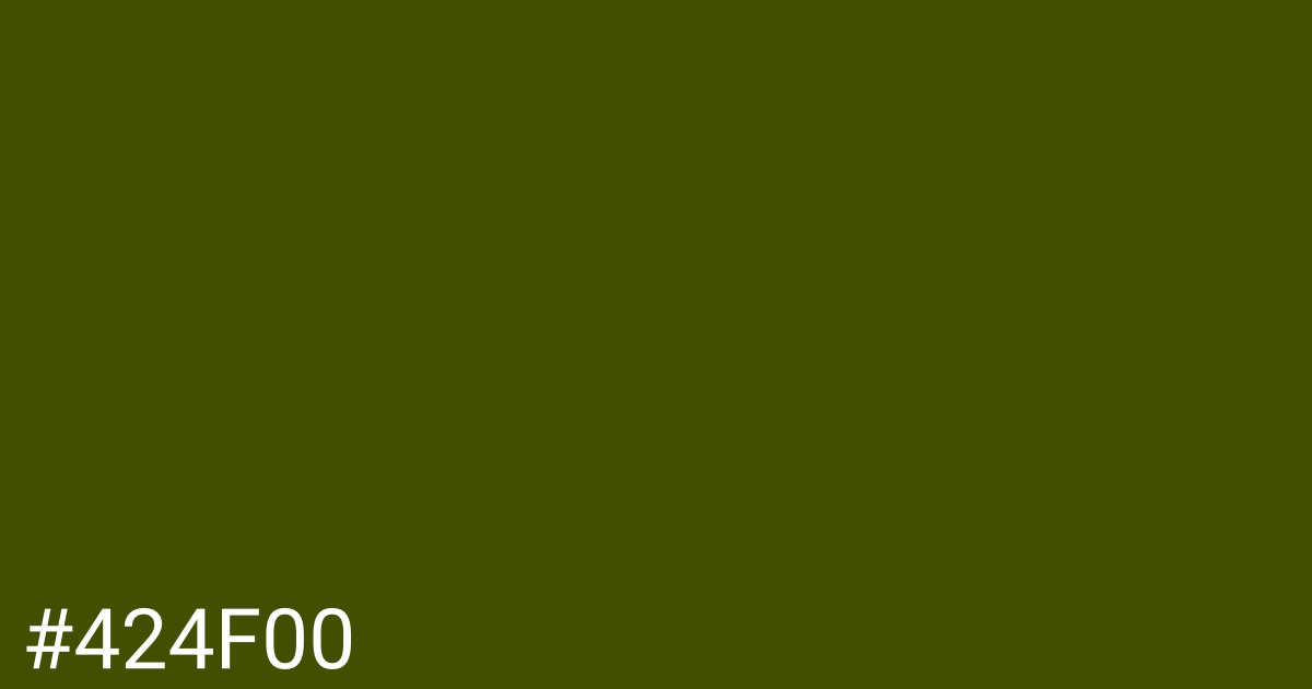 Hex color #424f00 graphic