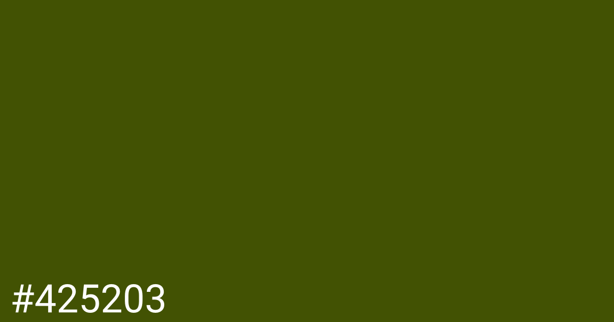 Hex color #425203 graphic