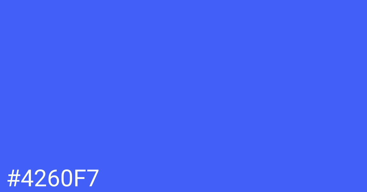 Hex color #4260f7 graphic