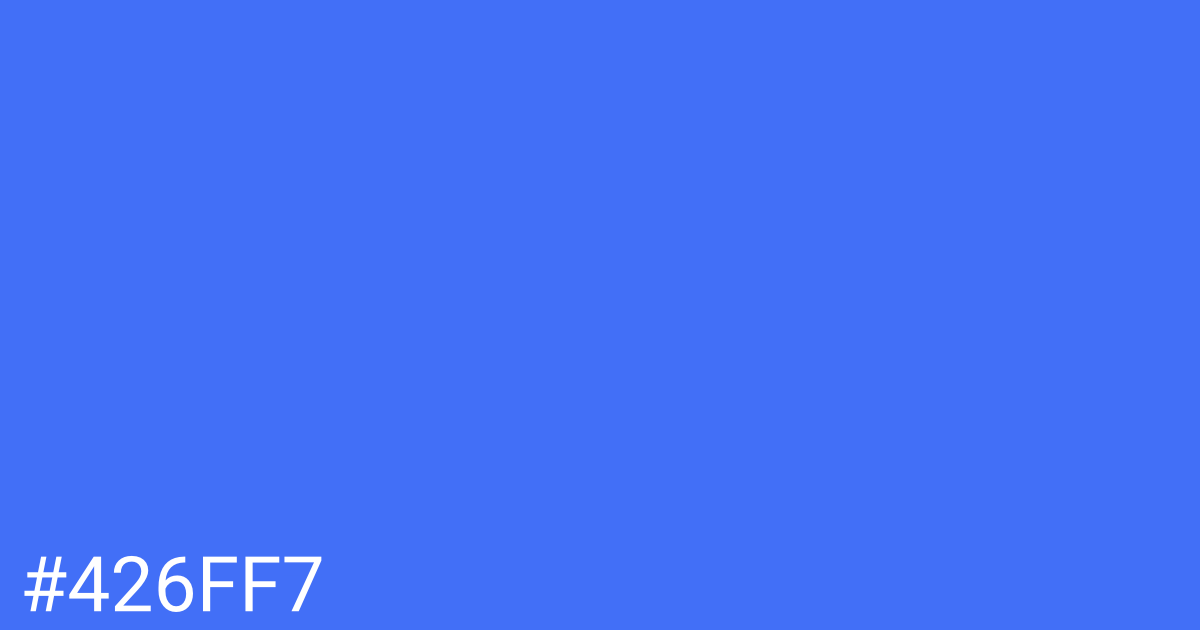 Hex color #426ff7 graphic