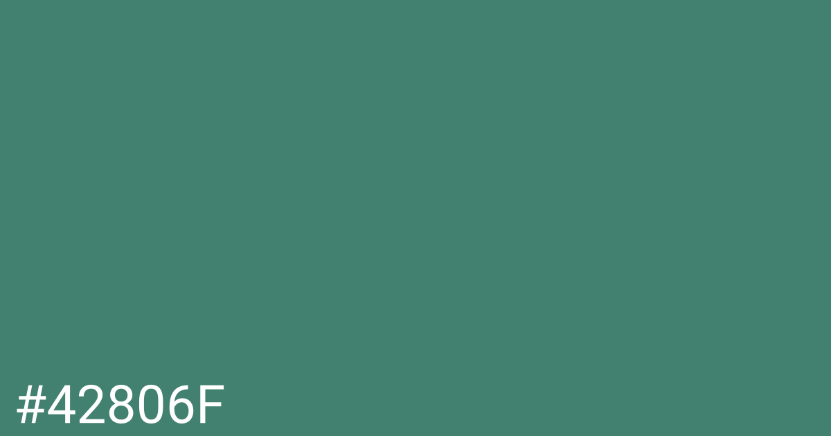 Hex color #42806f graphic