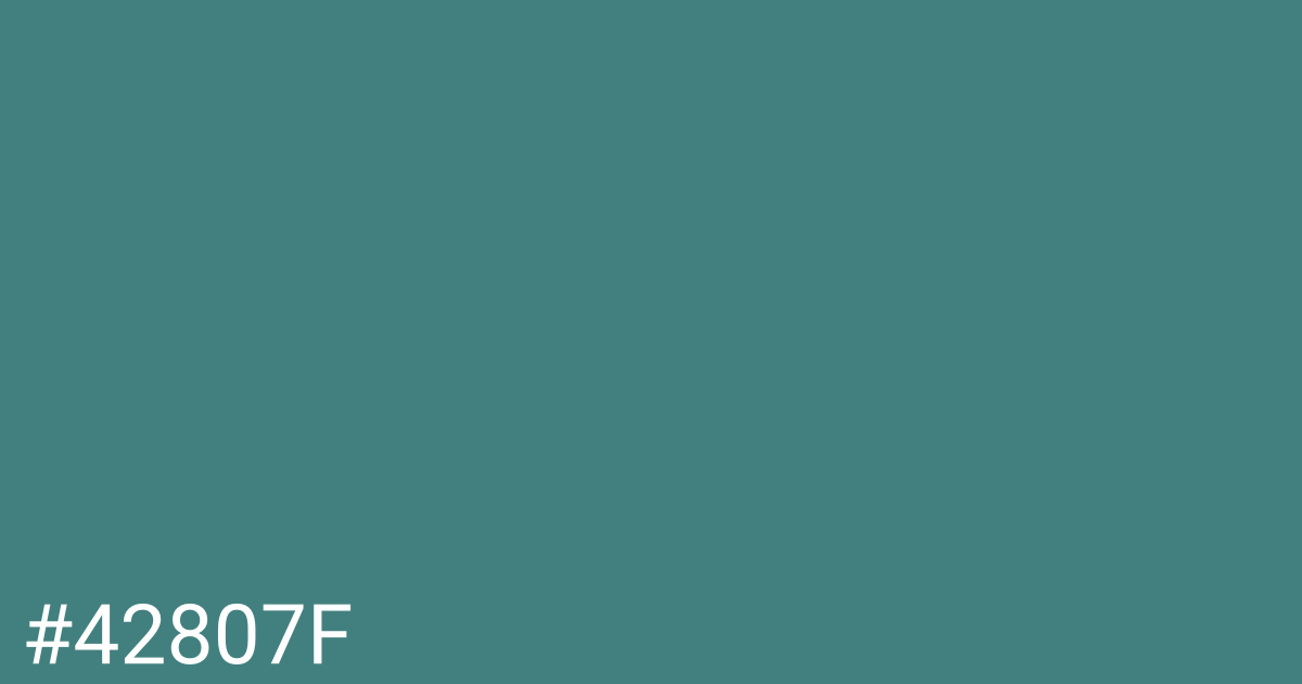 Hex color #42807f graphic