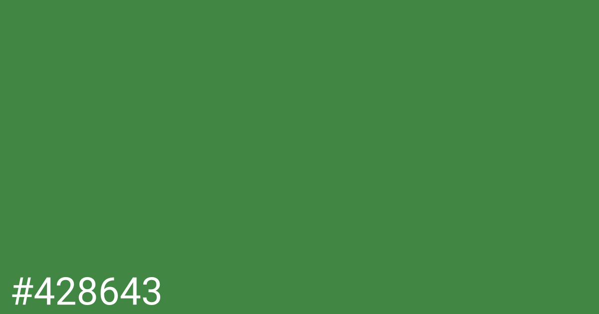 Hex color #428643 graphic