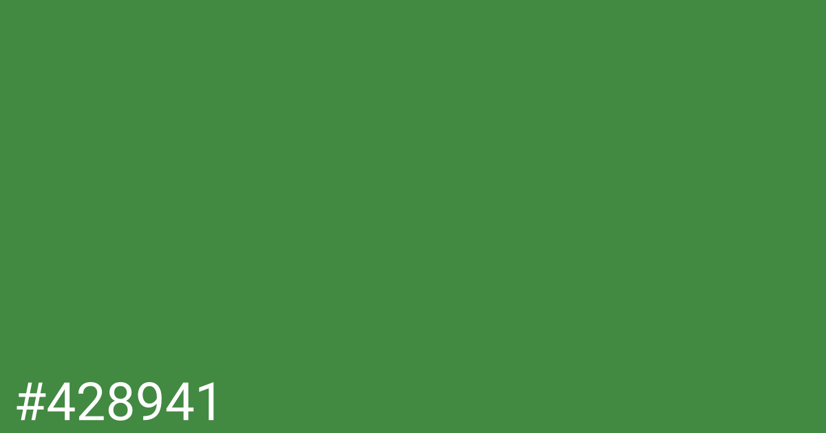 Hex color #428941 graphic