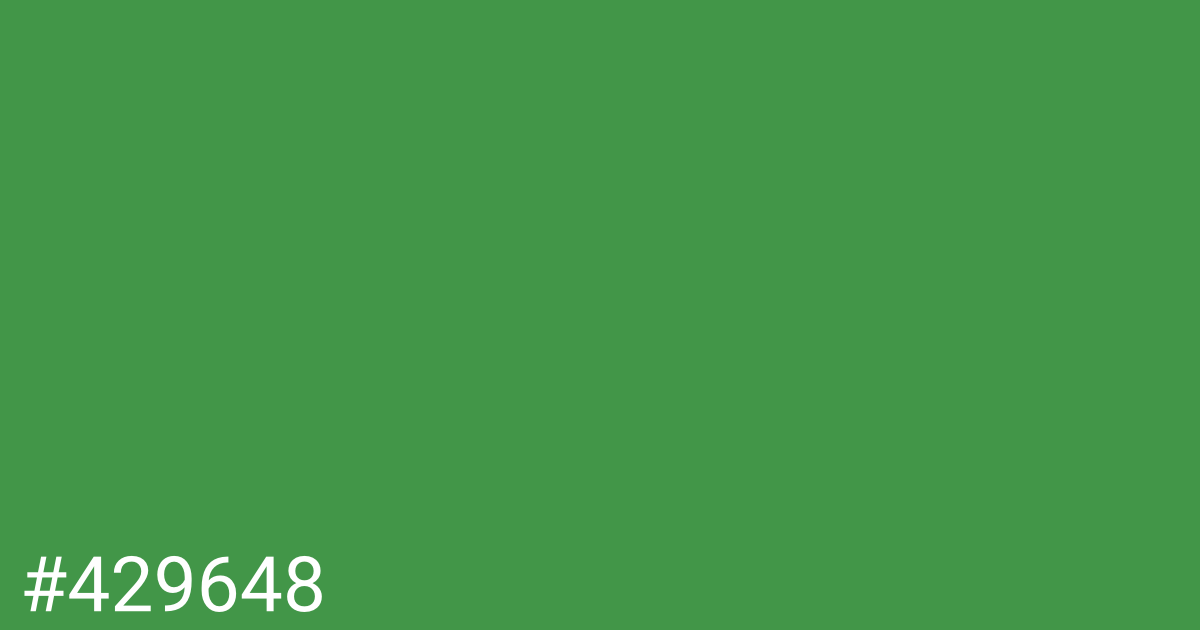 Hex color #429648 graphic