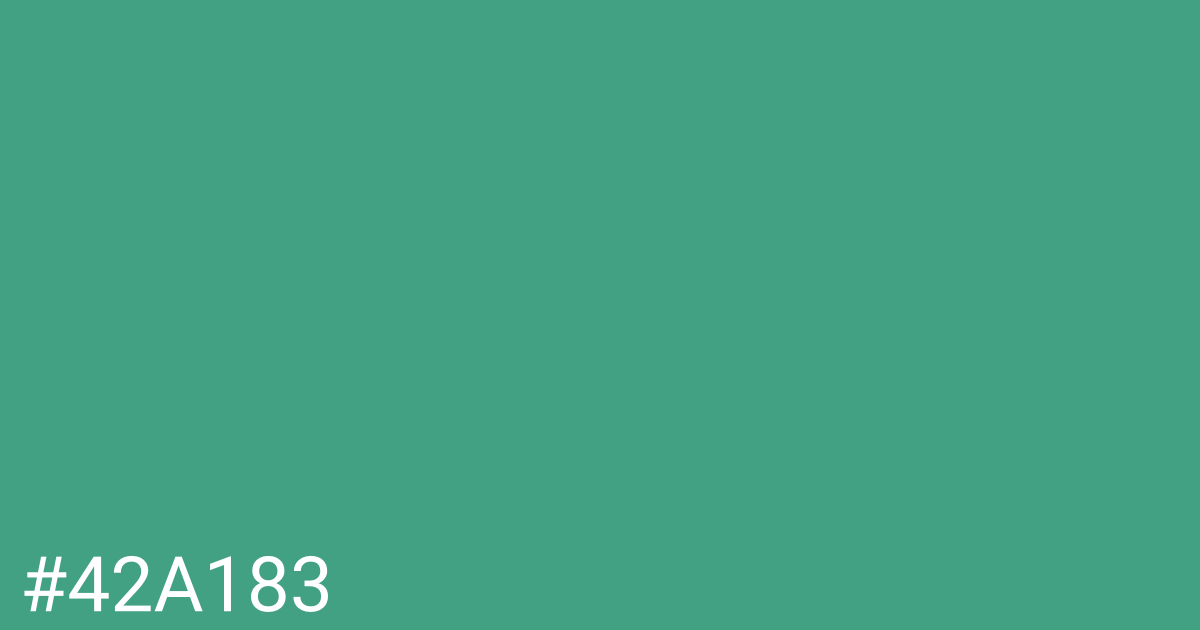 Hex color #42a183 graphic