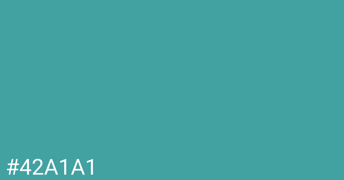Hex color #42a1a1 graphic