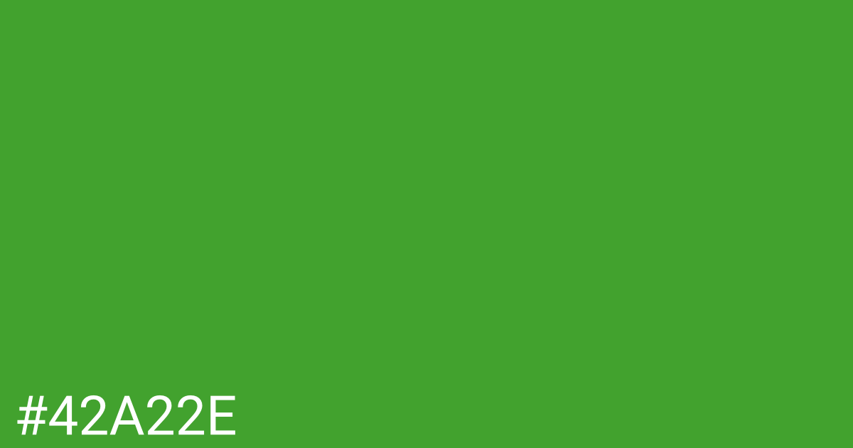 Hex color #42a22e graphic