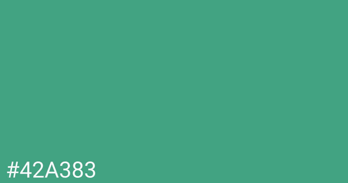 Hex color #42a383 graphic