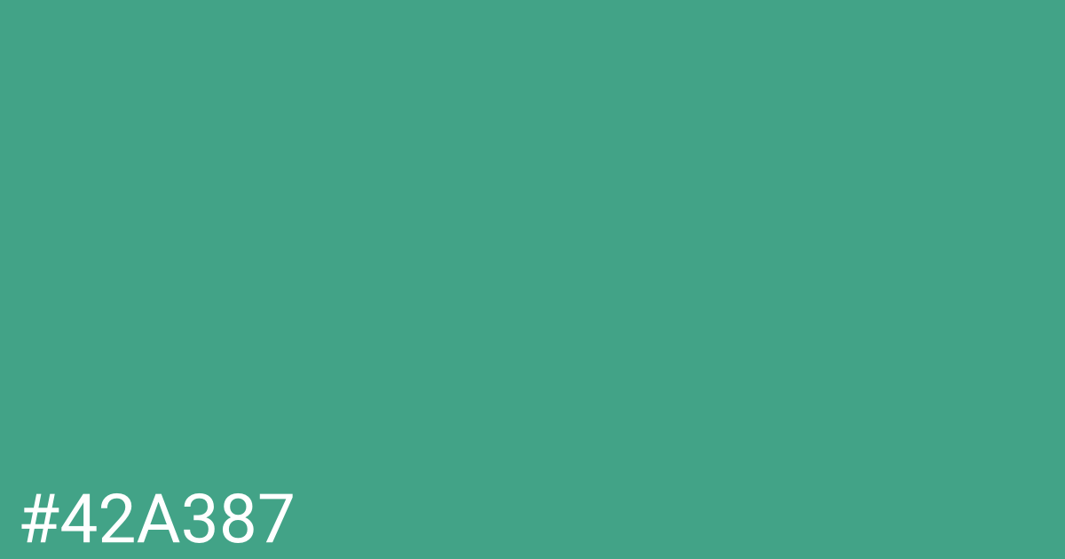 Hex color #42a387 graphic