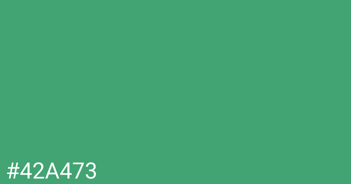 Hex color #42a473 graphic