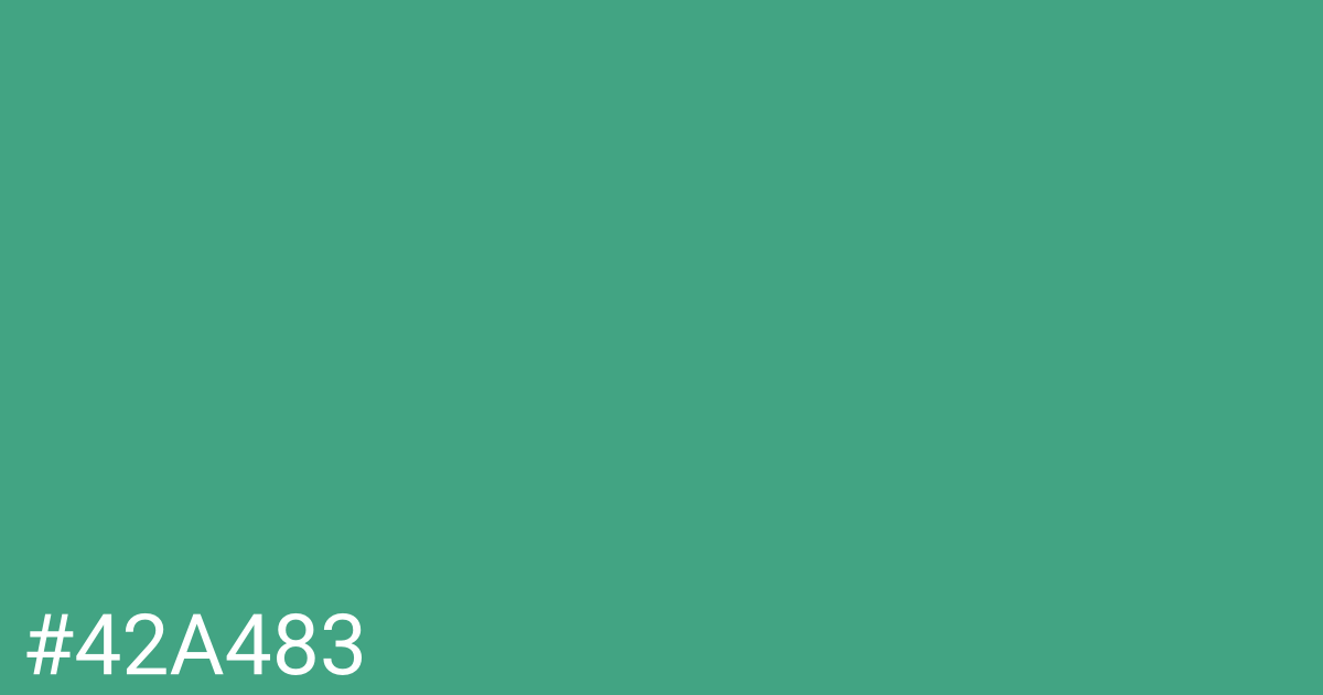 Hex color #42a483 graphic