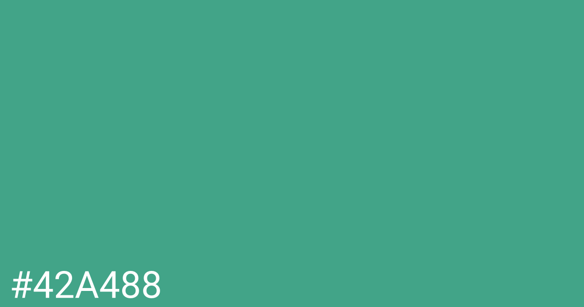 Hex color #42a488 graphic