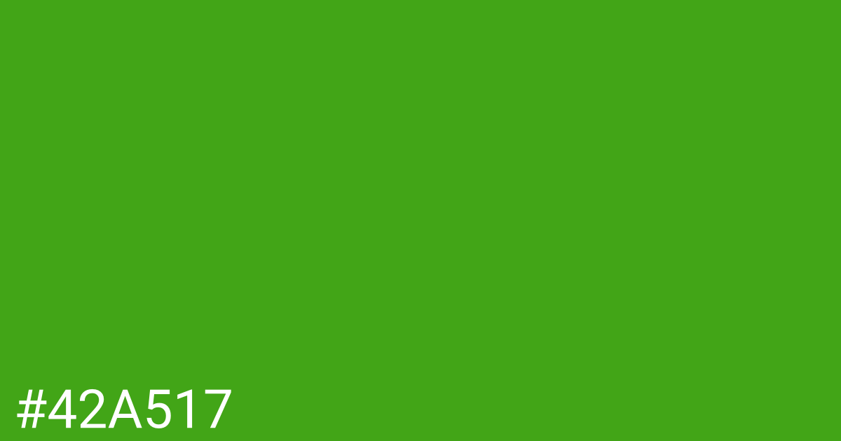 Hex color #42a517 graphic