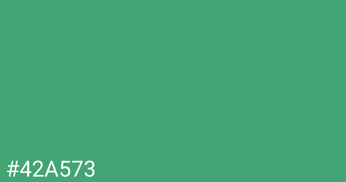 Hex color #42a573 graphic