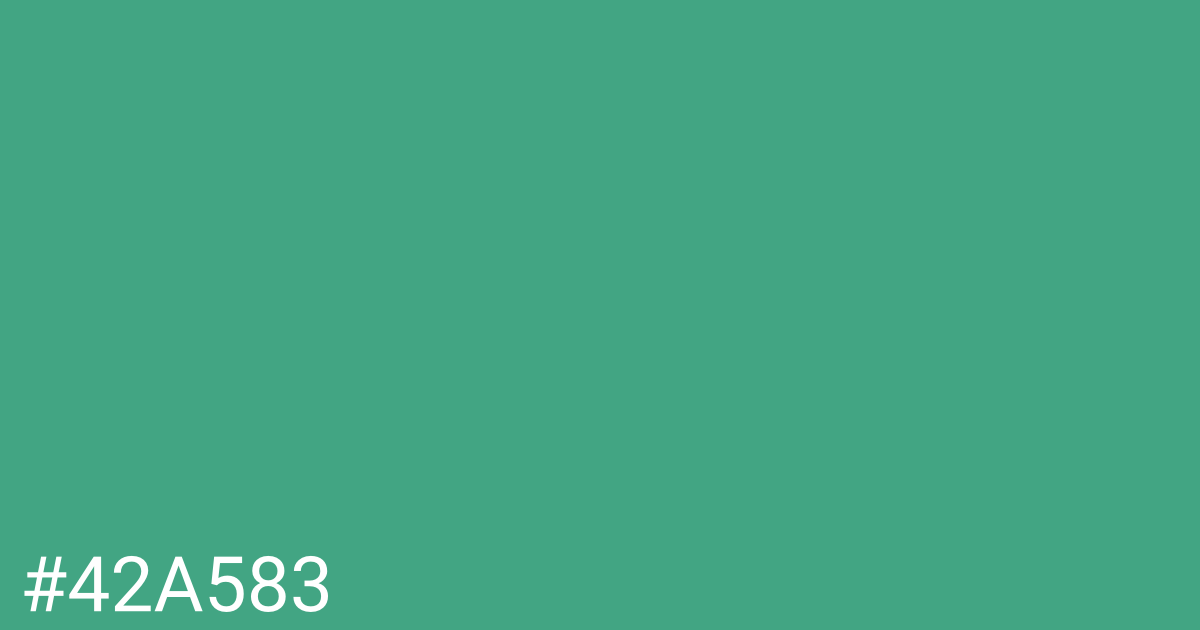 Hex color #42a583 graphic