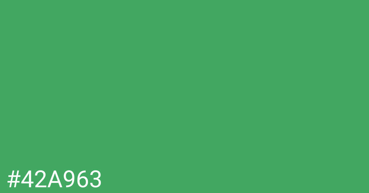 Hex color #42a963 graphic